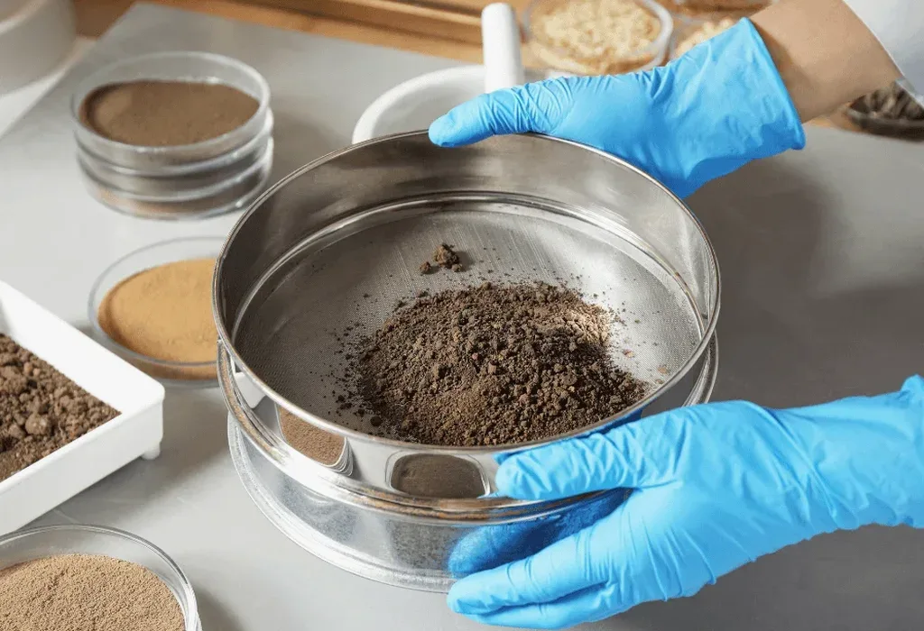 Korngrößenanalyse in Heilbronn: Siebung und Hydrometer nach DIN